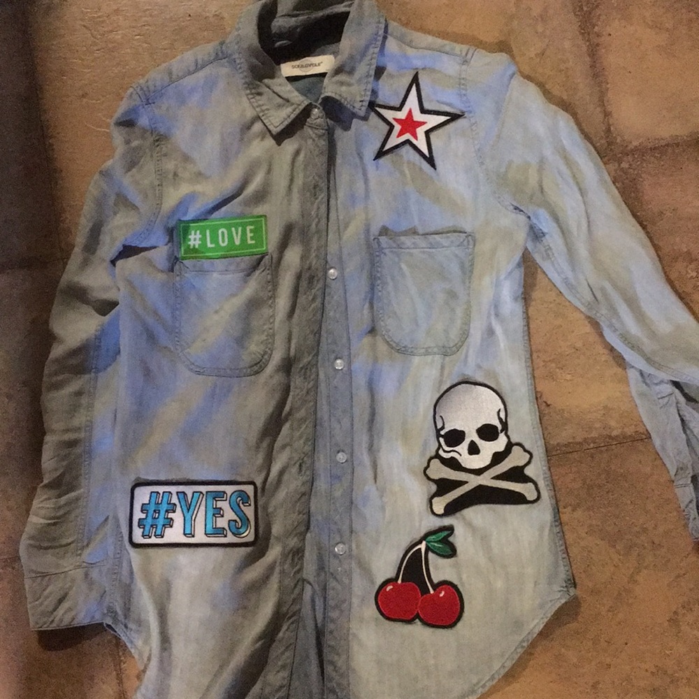 SoulCycle denim shirt size S like new
